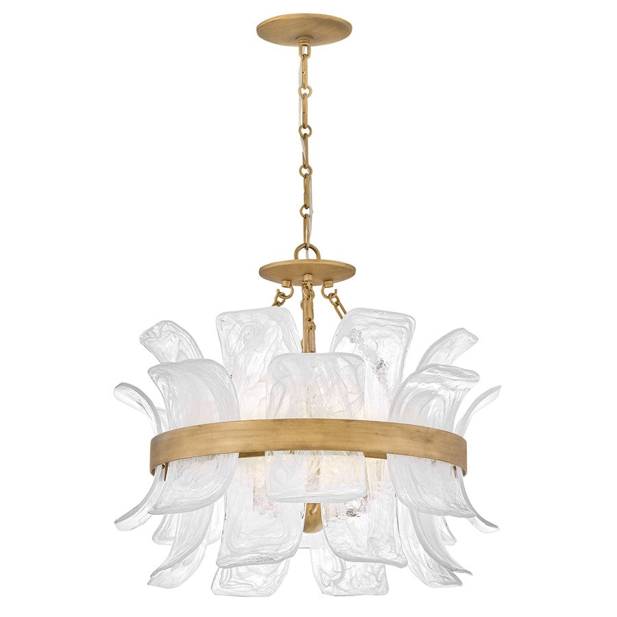 Fredrick Ramond Fleur 5 Light Chandelier, Burnished Gold/Swirled - FR46911BNG