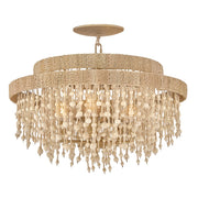 Fredrick Ramond Freya 5 Light Semi-Flush Mount, Burnished Gold - FR47003BNG