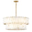 Fredrick Ramond Simone 8Lt 34" Chandelier, Gold/Alabaster - FR47754BNG