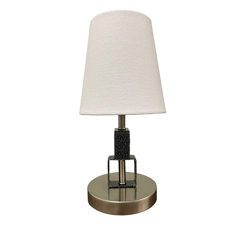 House of Troy Bryson 1 Light 7" Accent Lamp, Nickel/Supreme Silver