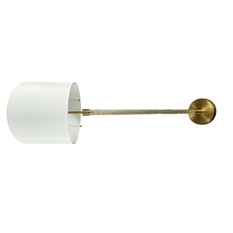 House Of Troy Chloe 2Lt 60" Pull Floor Lamp, Brass /Column Glass - C600-BB