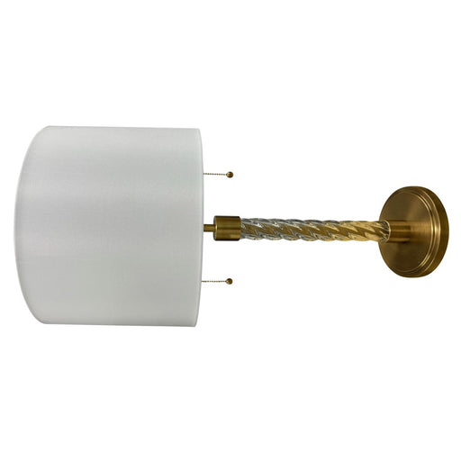 House Of Troy Chloe 2Lt 30.5" Brass Glass Column Twin Pull Table Lamp - C650-BB