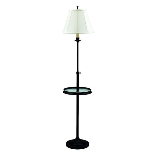 House of Troy Club 1 Light Adjustable Floor Lamp, Black - CL202-BLK