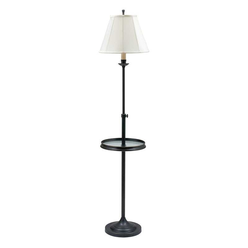 House of Troy Oil Rubbed Bronze Floor Lamp w/ Glass table