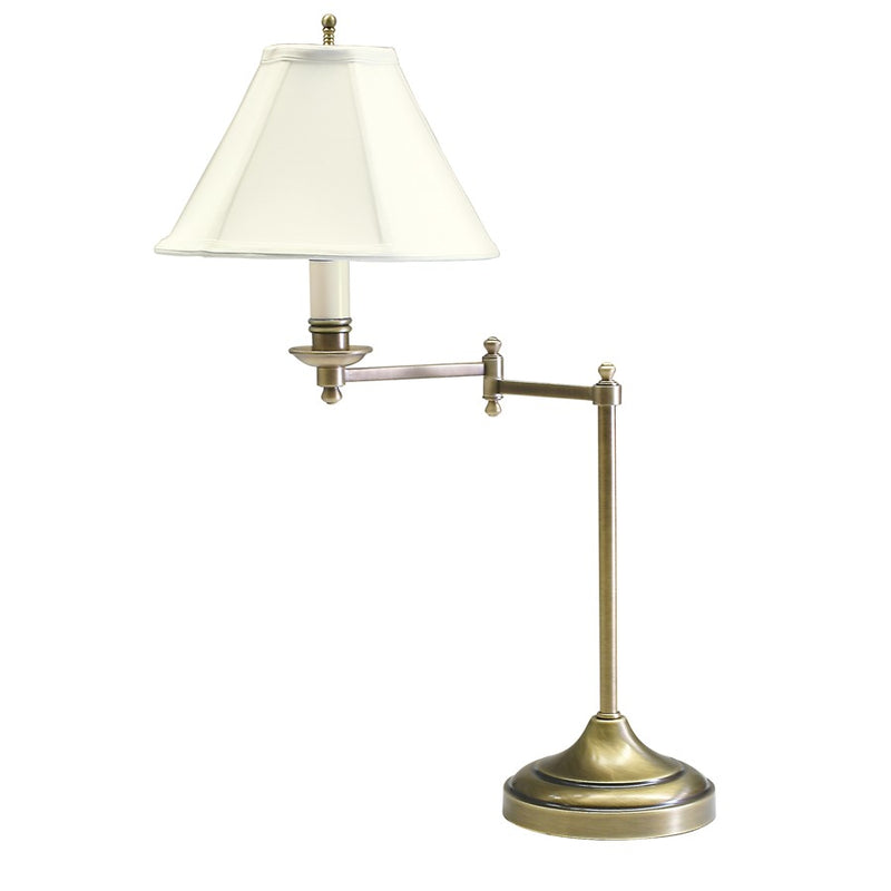 House of Troy Antique Brass Table Lamp w/ swing arm
