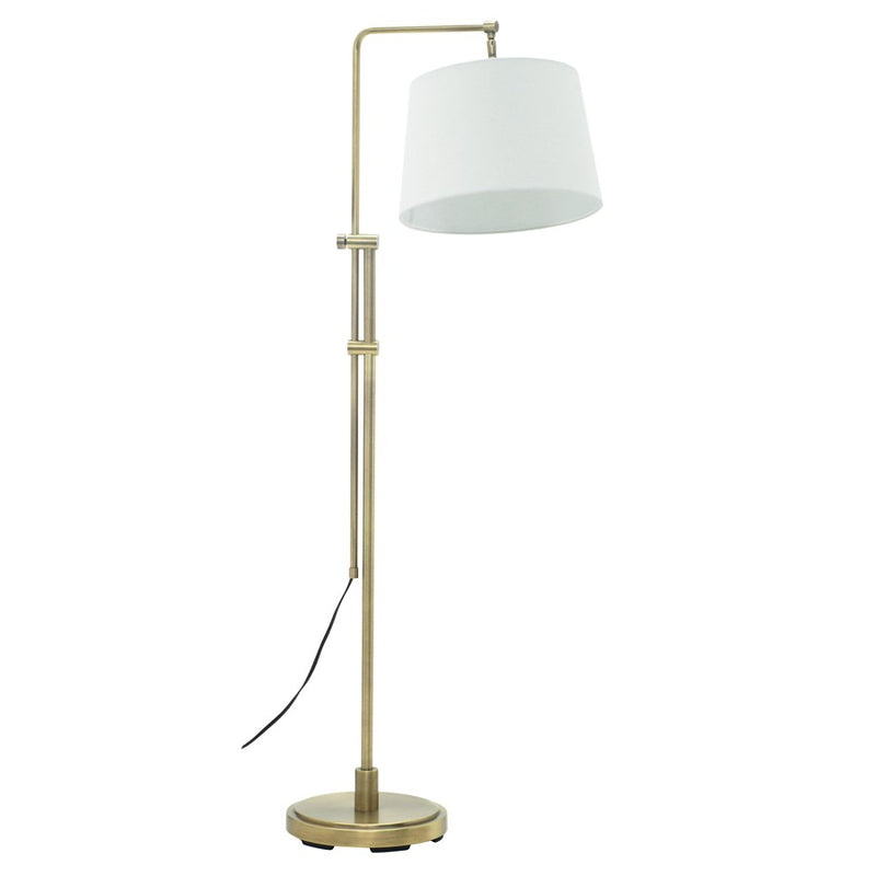 House of Troy Crown Point Antique Brass Floor Bridge Lamp