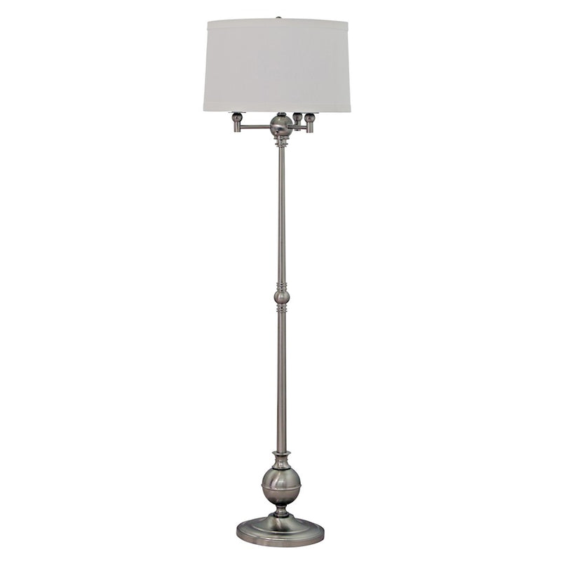 House of Troy Essex 63" Six-Way Floor Lamp, Satin Nickel