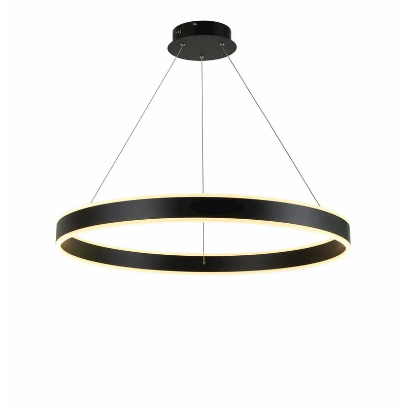 Thumprints Emeri 1 Light Dining Chandelier, Black