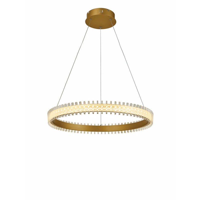 Thumprints Fusion 1 Light Dining Chandelier, Brushed Gold