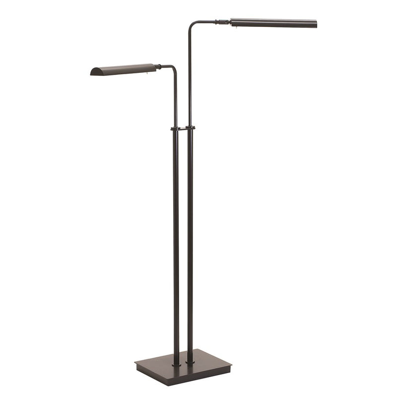 House of Troy Generation Adjustable Double Floor LED Lamp Matt Black G300-2-BLK
