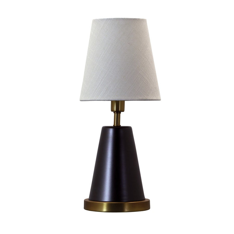 House of Troy Geo 13" Cone Mini Accents Lamp , Bronze w/ Brass Accents