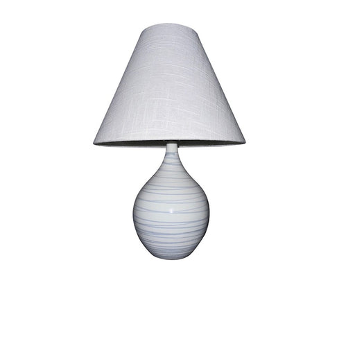 House of Troy Scatchard 1 Light 19" Table Lamp, Pearl Blue - GS200-PL