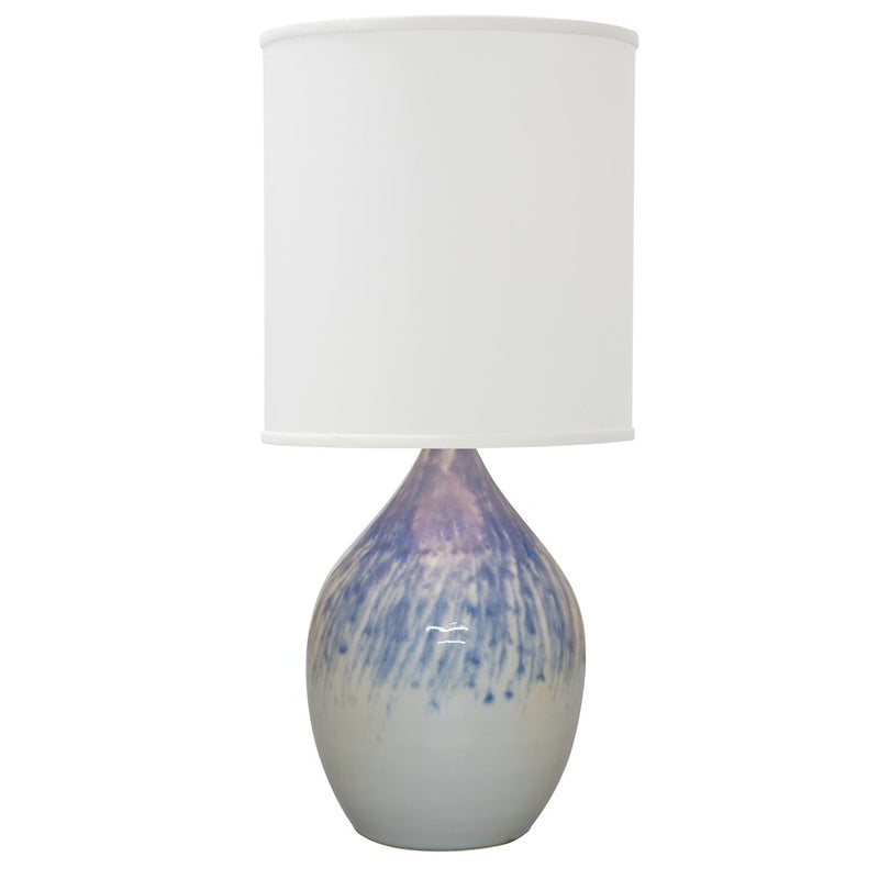 House of Troy Scatchard 20.5" Stoneware Table Lamp, Decorated Gray