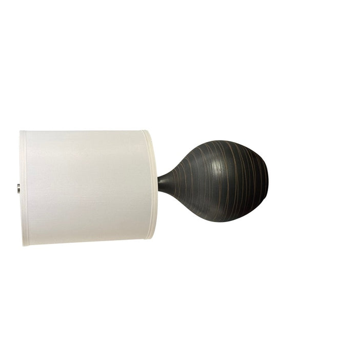 House Of Troy Scatchard 1Lt 20.5" Stoneware Table Lamp, Scored Black - GS201-SBM