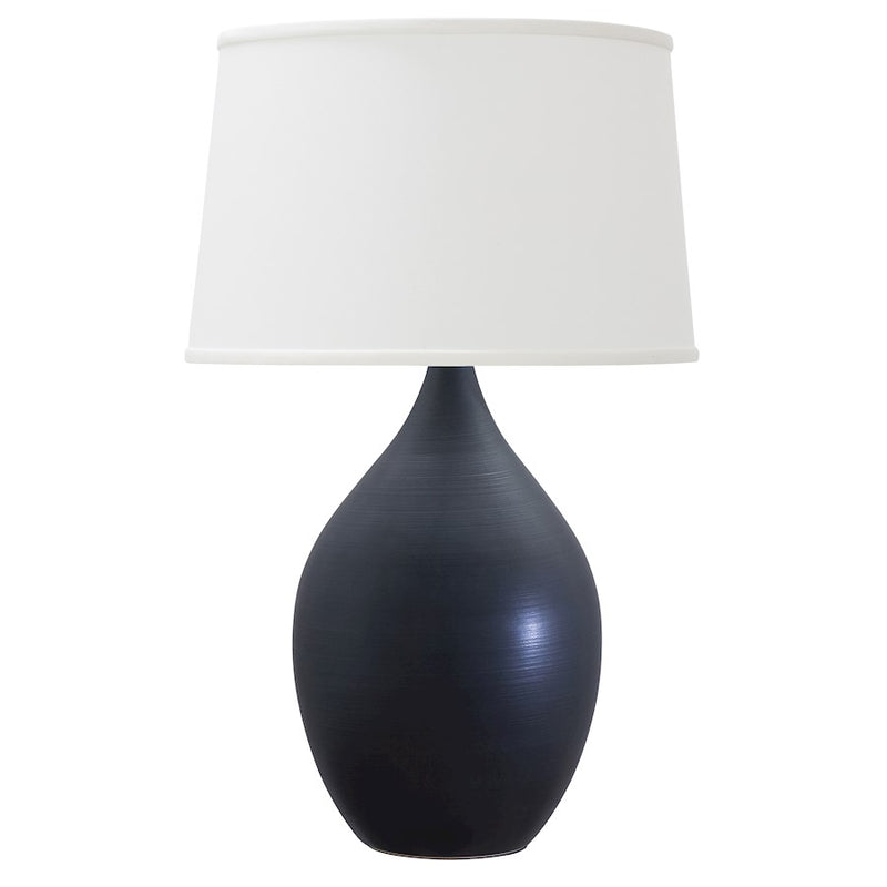 House of Troy Scatchard 18.5" Stoneware Table Lamp, Black Matte