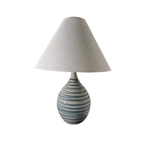 House of Troy Scatchard 1 Light 22.5" Table Lamp, Emerald Wave - GS300-EW