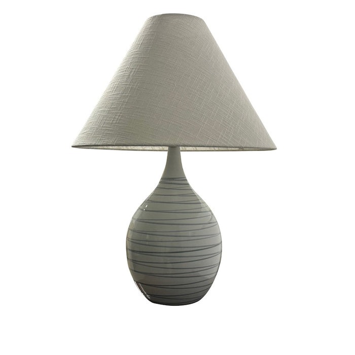 House of Troy Scatchard 1 Light 22.5" Table Lamp, Pearl Blue - GS300-PL