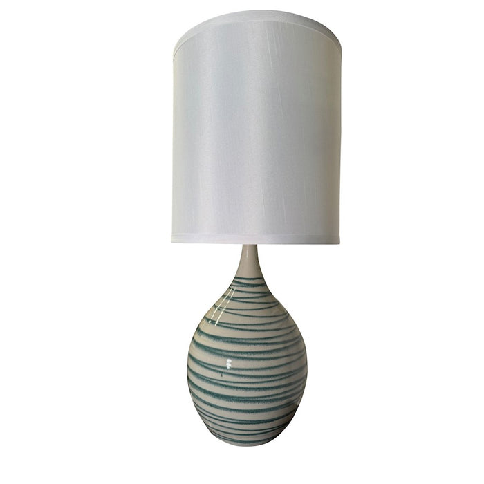 House of Troy Scatchard 1 Light 24" Table Lamp, Emerald Wave - GS301-EW