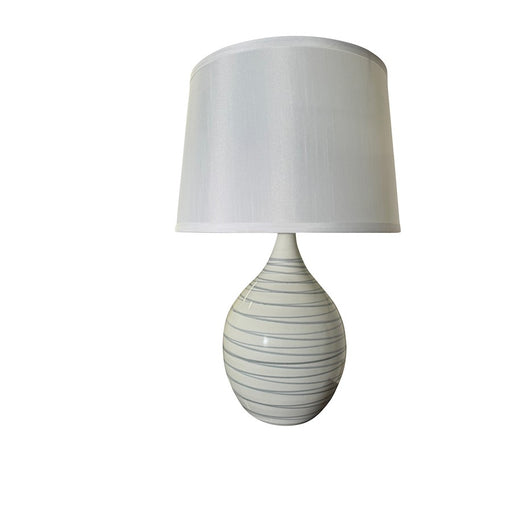 House of Troy Scatchard 1 Light 21" Table Lamp, Pearl Blue - GS302-PL