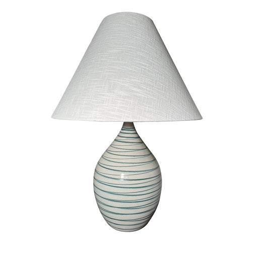 House of Troy Scatchard 1 Light 28" Table Lamp, Emerald Wave - GS400-EW