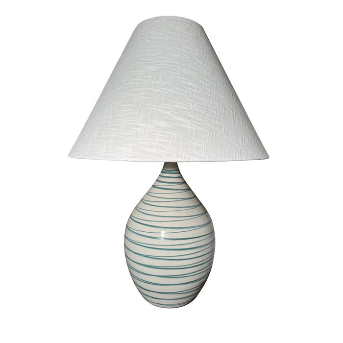 House of Troy Scatchard 1 Light 28" Table Lamp, Emerald Wave - GS400-EW