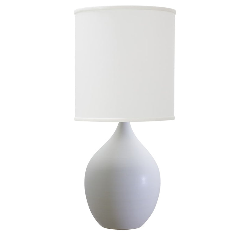 House of Troy Scatchard 30" Stoneware Table Lamp, White Matte