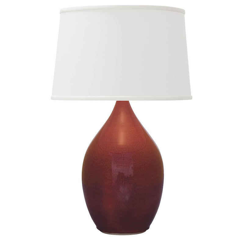 House of Troy Scatchard 24.5" Stoneware Table Lamp, Crimson Red