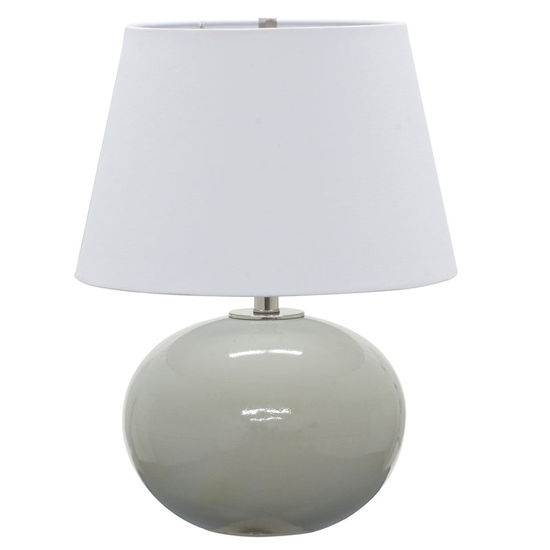 House of Troy Scatchard 22" Gray Gloss Table Lamp, Gray Gloss