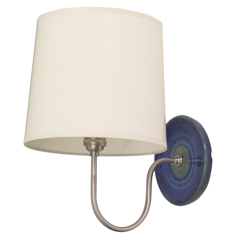 House of Troy Scatchard Wall Lamp in Blue Gloss, Blue Gloss