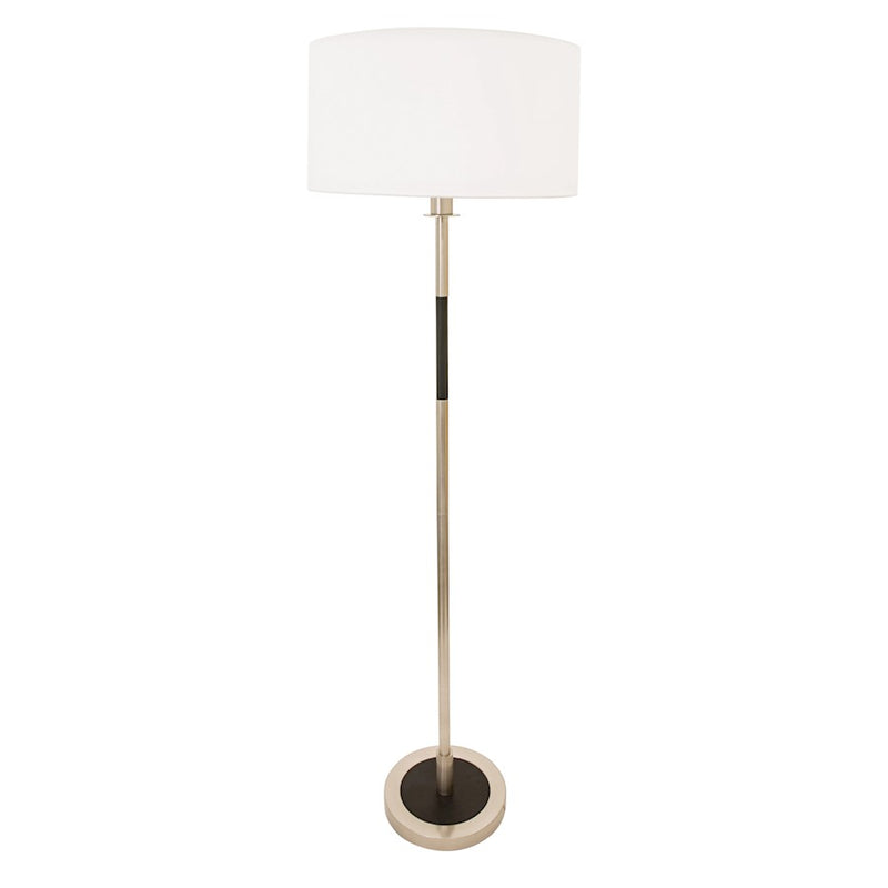 House of Troy Huntington Floor Lamp, Satin Nickel