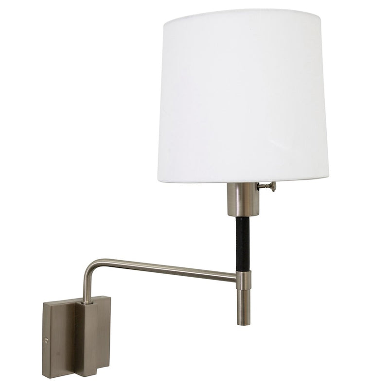 House of Troy Huntington Wall Lamp, Satin Nickel