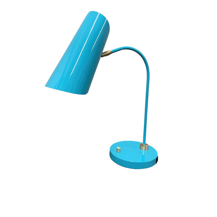 House of Troy Logan 1 Light Table Lamp, Azure/Satin Brass - L350-AZSB