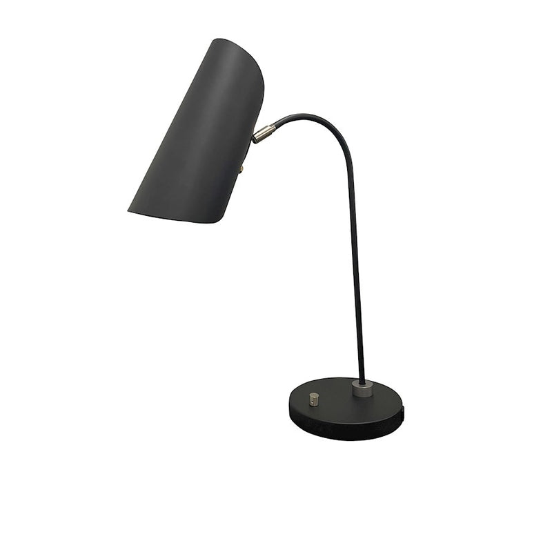 House of Troy Logan 1 Light Table Lamp, Black/Satin Nickel