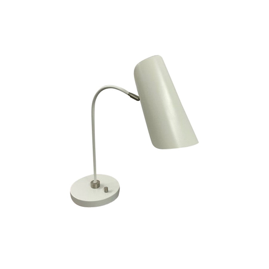House of Troy Logan 1 Light Table Lamp, White/Satin Nickel - L350-WTSN