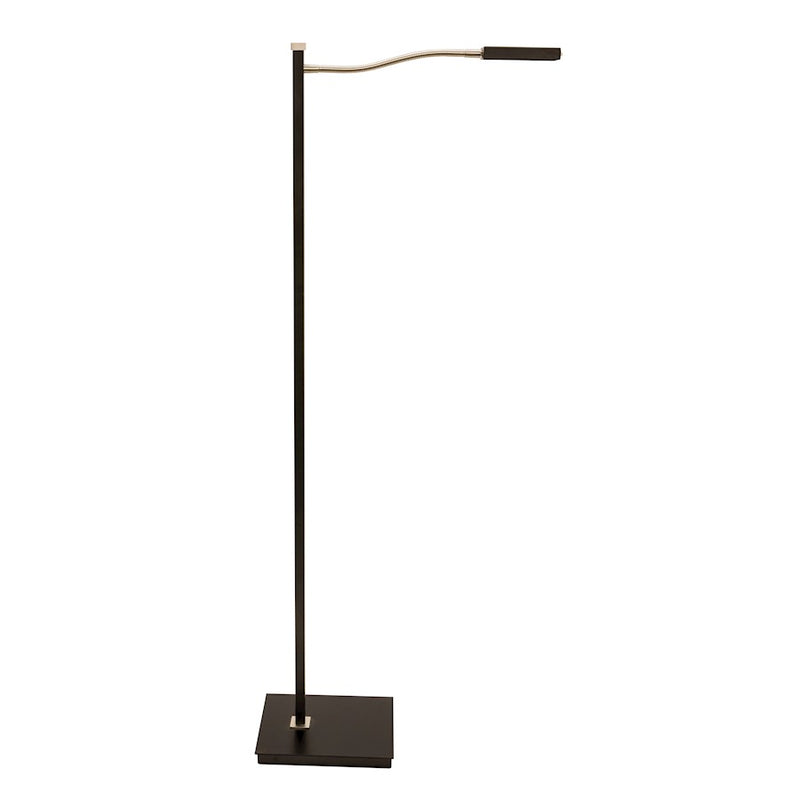 House of Troy 52" Lewis LED Gooseneck Floor Lamp, Black/Nickel