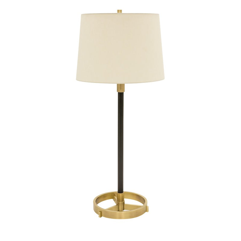 House of Troy 32" Morgan Table Lamp, Black with Antique Brass