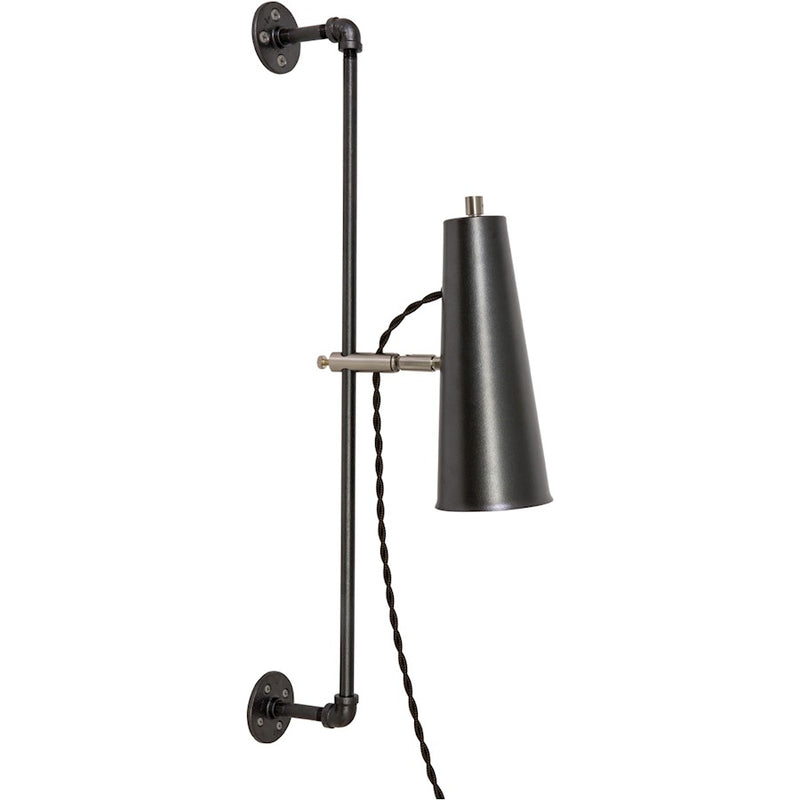 House of Troy Norton Wall Lamp, Granite/Satin Nickel Accents
