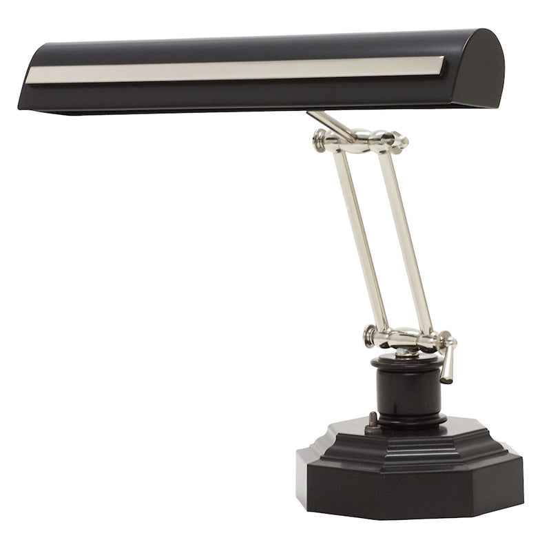 House of Troy 14" Piano Desk Lamp w/Strap Motif, Black