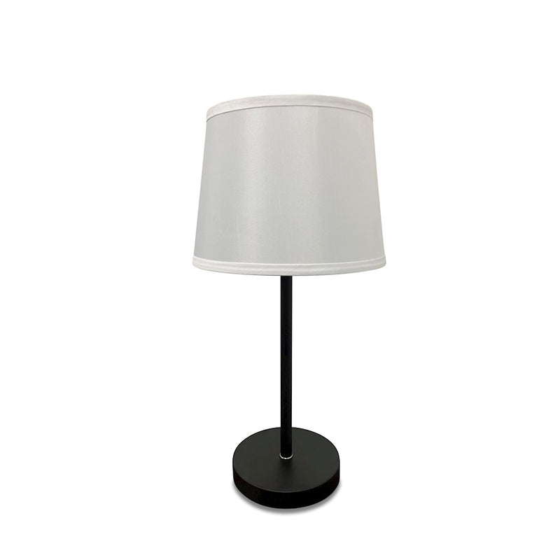 House of Troy Sawyer 1 Light Table Lamp, Black/Satin Nickel