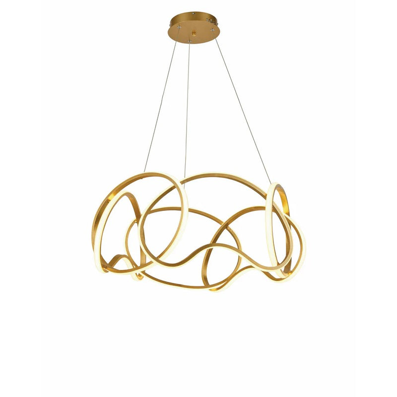 Thumprints Irvine 1 Light Dining Chandelier, Brushed Gold