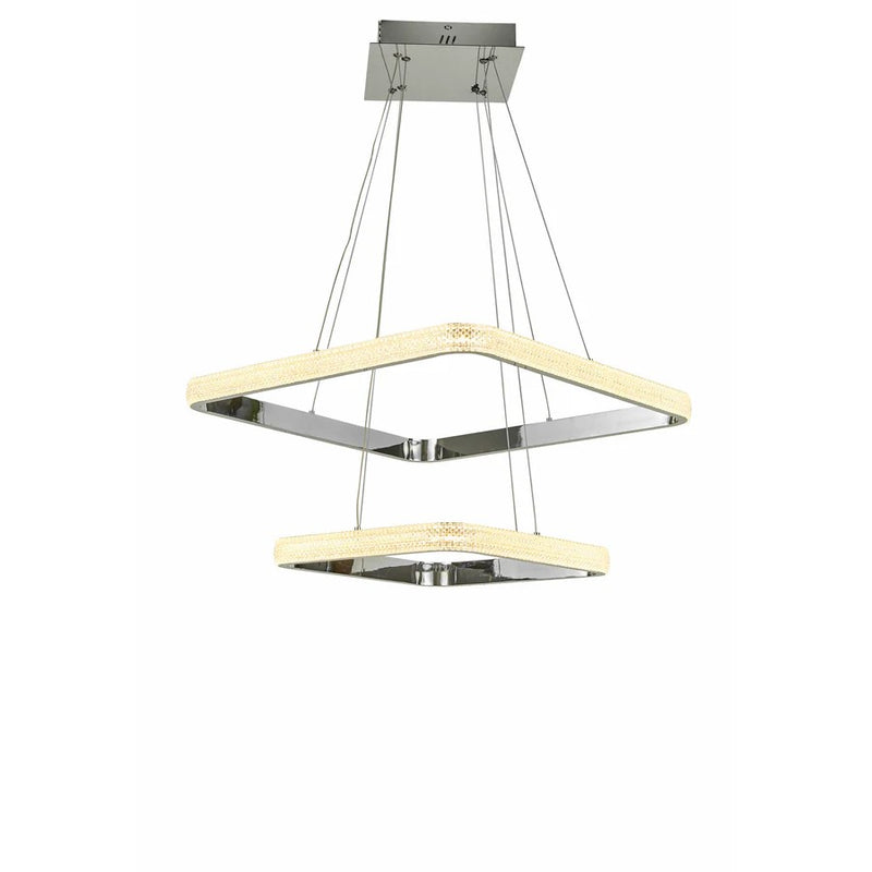 Thumprints Willow 2 Light Foyer Chandelier, Chrome