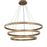 Thumprints Aurora 3 Light Foyer Chandelier, Brushed Gold - FT-T1053-BG