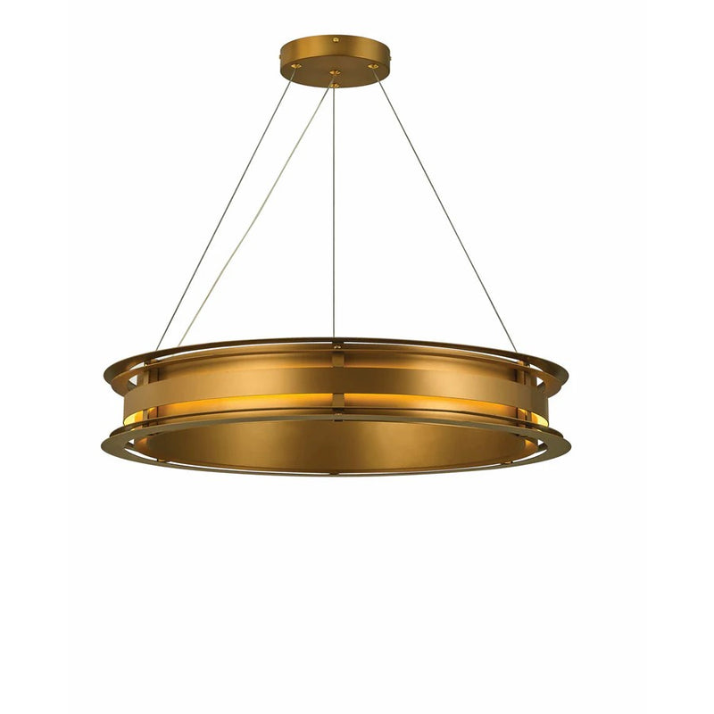 Thumprints Bristol 1 Light 32" Dining Chandelier, Antique Gold