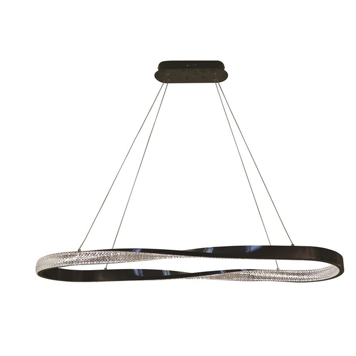 Thumprints Oakley 1 Light Dining Chandelier, Black - FT-T1065-BK