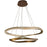 Thumprints Oakley 2 Light Dining Chandelier, Brushed Gold - FT-T1068-BG
