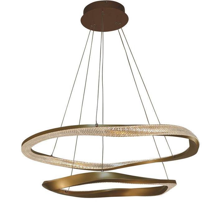 Thumprints Oakley 2 Light Dining Chandelier, Brushed Gold - FT-T1068-BG