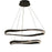Thumprints Oakley 2 Light Dining Chandelier, Black - FT-T1068-BK