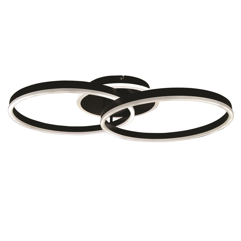 Thumprints Harper 3 Light Flush/Semi Flush, Black - FT-T1070-BK