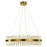 Thumprints Emilia 1 Light 24" Dining Chandelier, Brushed Gold - FT-T1081-BG