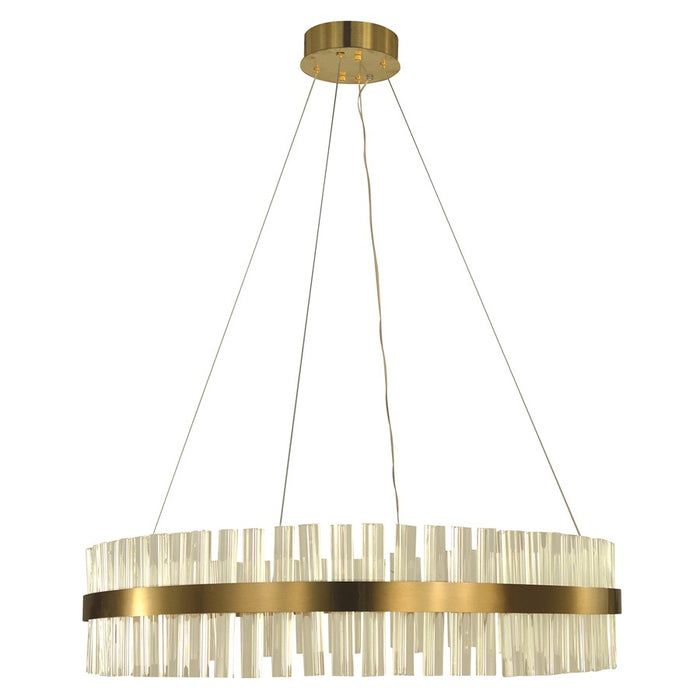 Thumprints Emilia 1 Light 24" Dining Chandelier, Brushed Gold - FT-T1081-BG